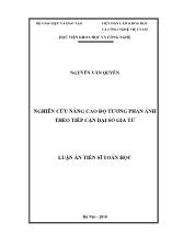 Luận án Nghiên cứu nâng cao độ tương phản ảnh theo tiếp cận đại số gia tử