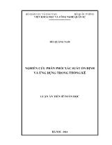 Luận án Nghiên cứu phân phối xác suất ổn định và ứng dụng trong thống kê