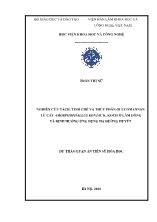 Luận án Nghiên cứu tách, tinh chế và thủy phân glucomannan từ cây amorphophallus konjac k. koch ở lâm đồng và định hướng ứng dụng hạ đường huyết