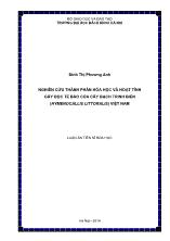 Luận án Nghiên cứu thành phần hóa học và hoạt tính gây độc tế bào của cây bạch trinh biển (hymenocallis littoralis) Việt Nam