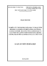 Luận án Nghiên cứu thành phần hóa học và hoạt tính sinh học loài bời lời nhớt litsea glutinosa (lour.) c.b. rob. họ long não (lauraceae) và loài nhãn dê (lepisanthes rubiginosa (roxb.) leenh.) họ bồ hòn (sapindaceae) của Việt Nam