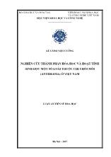 Luận án Nghiên cứu thành phần hóa học và hoạt tính sinh học một số loài thuộc chi Chòi Mòi (antidesma) ở Việt Nam