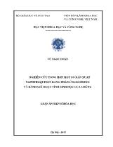Luận án Nghiên cứu tổng hợp một số dẫn xuất naphthoquinon bằng phản ứng doimino và đánh giá hoạt tính sinh học của chúng