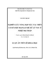 Luận án Nghiên cứu tổng hợp xúc tác trên cơ sở oxit mangan đẻ xử lý VOC ở nhiệt độ thấp