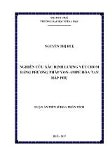 Luận án Nghiên cứu xác định lượng vết crom bằng phương pháp von - Ampe hòa tan hấp phụ