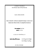 Luận án Phát triển nông nghiệp tỉnh Quảng Ngãi theo hướng nông nghiệp sinh thái