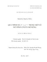 Luận án Quá trình rã h0 → µ±τ∓ trong một số mô hình chuẩn mở rộng