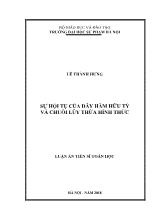 Luận án Sự hội tụ của dãy hàm hữu tỷ và chuỗi lũy thừa hình thức