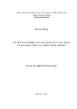 Luận án Sự tồn tại nghiệm của bài toán tựa cân bằng và bao hàm thức tựa biến phân pareto