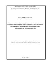 Luận án Synthesis of catalysts based on Pt/SBA - 15 modified with Al and/or B and their applicability on n - heptane hydroisomerization, tetralin hydrogenation and paracetamol detection