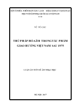 Luận án Thủ pháp hòa âm trong tác phẩm giao hưởng Việt Nam sau 1975