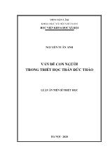 Luận án Vấn đề con người trong triết học Trần Đức Thảo