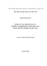 Luận án Vị trí các tác phẩm piano của ludwig van beethoven trong đào tạo piano chuyên nghiệp tại Việt Nam