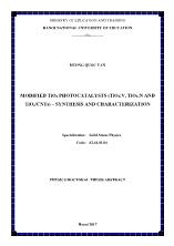 Modified tio2 photocatalysts (TiO2:v, TiO2:n and TiO2 / Cnts) – synthesis and characterization