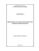 Nghiên cứu điều chế tio2 nano từ quặng ilmenit theo phương pháp amoni hydro sunfat