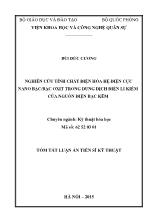 Nghiên cứu tính chất điện hóa hệ điện cực nano bạc / bạc oxit trong dung dịch điện li kiềm của nguồn điện bạc kẽm