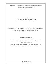 Stability of some constraint systems and optimization problems