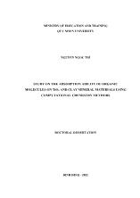 Study on the adsorption ability of organic molecules on tio2 and clay mineral materials using computational chemistry methods