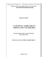 Tóm tắt Luận án Cảm hứng nghệ thuật trong sáng tác hội họa