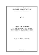 Tóm tắt Luận án Dáng điệu tiệm cận của một số hệ vi phân đa trị trong không gian vô hạn chiều