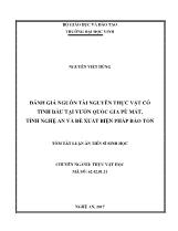 Tóm tắt Luận án Đánh giá nguồn tài nguyên thực vật có tinh dầu tại vườn quốc gia Pù Mát, tỉnh Nghệ An và đề xuất biện pháp bảo tồn