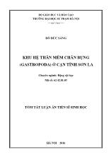 Tóm tắt Luận án Khu hệ thân mềm chân bụng (gastropoda) ở cạn tỉnh Sơn La