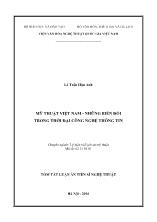 Tóm tắt Luận án Mỹ thuật Việt Nam - Những biến đổi trong thời đại công nghệ thông tin