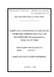 Tóm tắt Luận án Nghiên cứu ảnh hưởng của một số yếu tố đến quá trình ra hoa của cây hoa Mõm chó (torenia fournieri l.) nuôi cấy in vitro