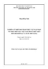 Tóm tắt Luận án Nghiên cứu biến đổi thảm thực vật ngập mặn ven biển miền bắc Việt Nam trong điều kiện biến đổi khí hậu và nước biển dâng