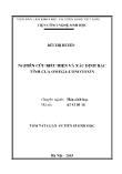 Tóm tắt Luận án Nghiên cứu biểu hiện và xác định đặc tính của Omega - Conotoxin