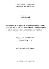 Tóm tắt Luận án Nghiên cứu sự đa dạng các loài thằn lằn đá – gekko laurenti, 1768 và thằn lằn chân ngón – cyrtodactylus gray, 1827(squamata: gekkonidae) ở Việt Nam