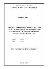 Tóm tắt Luận án Nghiên cứu thành phần hóa học và hoạt tính gây độc tế bào của loài macaranga balansae gagnep., thuộc chi mã rạng (macaranga) họ thầu dầu (euphorbiaceae)