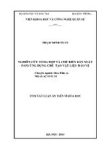 Tóm tắt Luận án Nghiên cứu tổng hợp và chế biến dẫn xuất pani ứng dụng chế tạo vật liệu bảo vệ