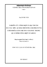 Tóm tắt Luận án Nghiên cứu tổng hợp và đặc trưng xúc tác siêu acid dị thể dùng cho phản ứng ester hóa acid 2 - Keto - l - gulonic trong quá trình tổng hợp Vitamin C