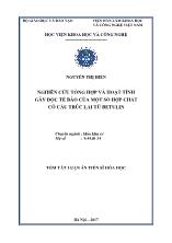 Tóm tắt Luận án Nghiên cứu tổng hợp và hoạt tính gây độc tế bào của một số hợp chất có cấu trúc lai từ betulin