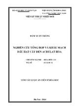 Tóm tắt Luận án Nghiên cứu tổng hợp và khâu mạch dầu hạt cây đen acrylat hóa