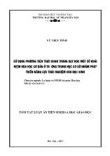 Tóm tắt Luận án Sử dụng phương tiện trực quan trong dạy học một số khái niệm hóa học cơ bản ở Trường trung học cơ sở nhằm phát triển năng lực thực nghiệm cho học sinh