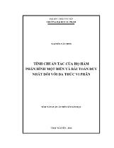 Tóm tắt Luận án Tính chuẩn tắc của họ hàm phân hình một biến và bài toán duy nhất đối với đa thức vi phân