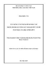 Tóm tắt Luận án Xây dựng và sử dụng hồ sơ học tập trong đánh giá năng lực giải quyết vấn đề toán học của học sinh lớp 9