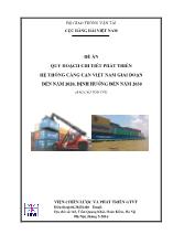 Đề án Quy hoạch chi tiết phát triển hệ thống cảng cạn Việt Nam giai đoạn đến năm 2020, định hướng đến năm 2030