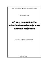 Hỗ trợ của nhà nước đối vi với nông dân Việt Nam sau gia nhập WTO