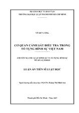 Luận án Cơ quan cảnh sát điều tra trong tố tụng hình sự Việt Nam