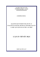 Luận án Đặc điểm dịch tễ bệnh tăng huyết áp tại người Nùng trưởng thành tại tỉnh Thái Nguyên và hiệu quả một số giải pháp can thiệp