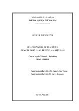 Luận án Hoạt động đầu tư trái phiếu của các ngân hàng thương mại Việt Nam