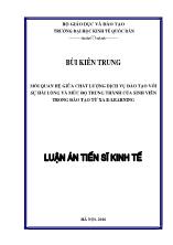 Luận án Mối quan hệ giữa chất lượng dịch vụ đào tạo với sự hài lòng và mức độ trung thành của sinh viên trong đào tạo từ xa E - Learning