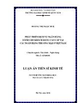 Luận án Phát triển dịch vụ ngân hàng dành cho khách hàng cao cấp tại các ngân hàng thương mại ở Việt Nam