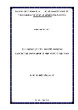 Luận án Tạo động lực cho người lao động tại các tập đoàn kinh tế nhà nước ở Việt Nam