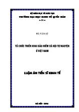 Luận án Tổ chức triển khai bảo hiểm xã hội tự nguyện ở Việt Nam