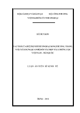 Luận án Vai trò của hiệp định thương mại song phương trong việc xây dựng quan hệ đối tác hợp tác chiến lược Việt Nam – Hàn Quốc