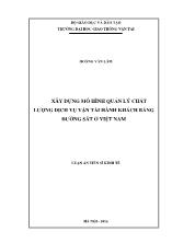 Luận án Xây dựng mô hình quản lý chất lượng dịch vụ vận tải hành khách bằng đường sắt ở Việt Nam